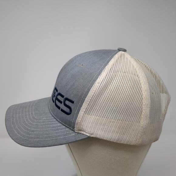 CES Snapback Mesh Back Trucker Hat Gray One Size Embroidered Richardson - Picture 3 of 10